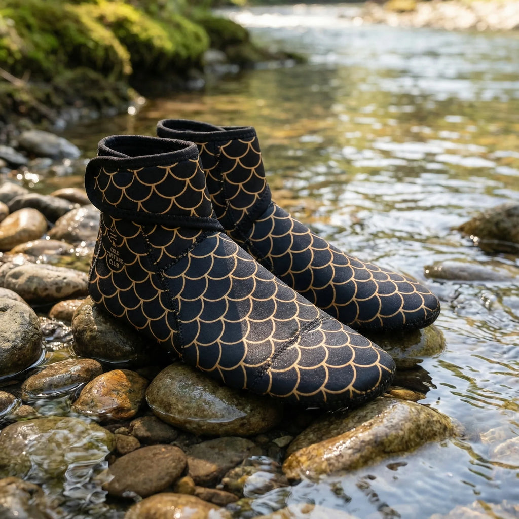 Neoprene Swim Socks: Black Scale - PRE ORDER