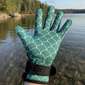 Neoprene Swim Gloves: Teal Mermaid Scale - PRE ORDER