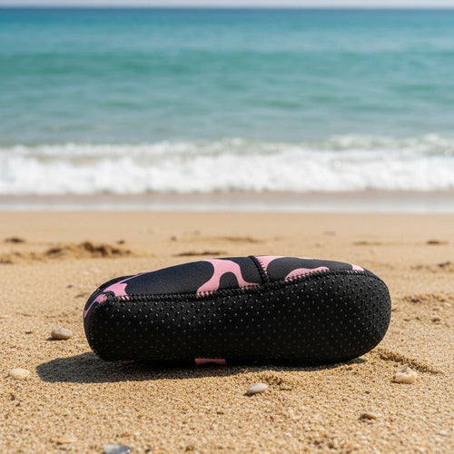 Neoprene Swim Socks: Pink Cowprint